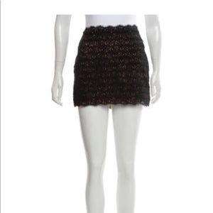 Haute Hippie Lace Miniskirt